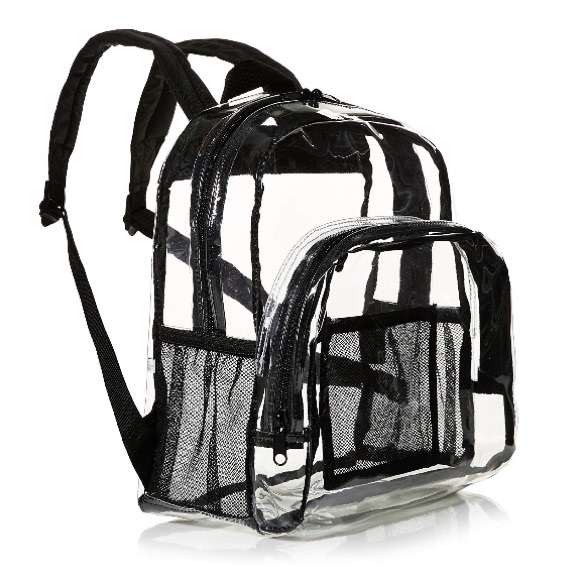 clear backpack 12x6x12